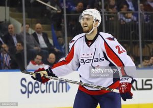 skates against the New York Rangers at Madison Square Garden on February 28, 2017 in New York City. The Capitals defeated the Rangers 4-1.